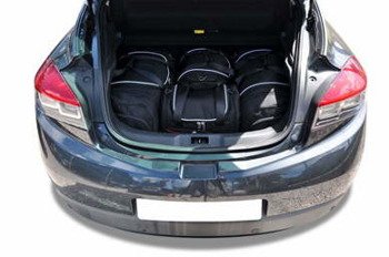 KJUST Kofferraumtaschen 4 stk kompatibel mit RENAULT MEGANE COUPE III 2008-2016